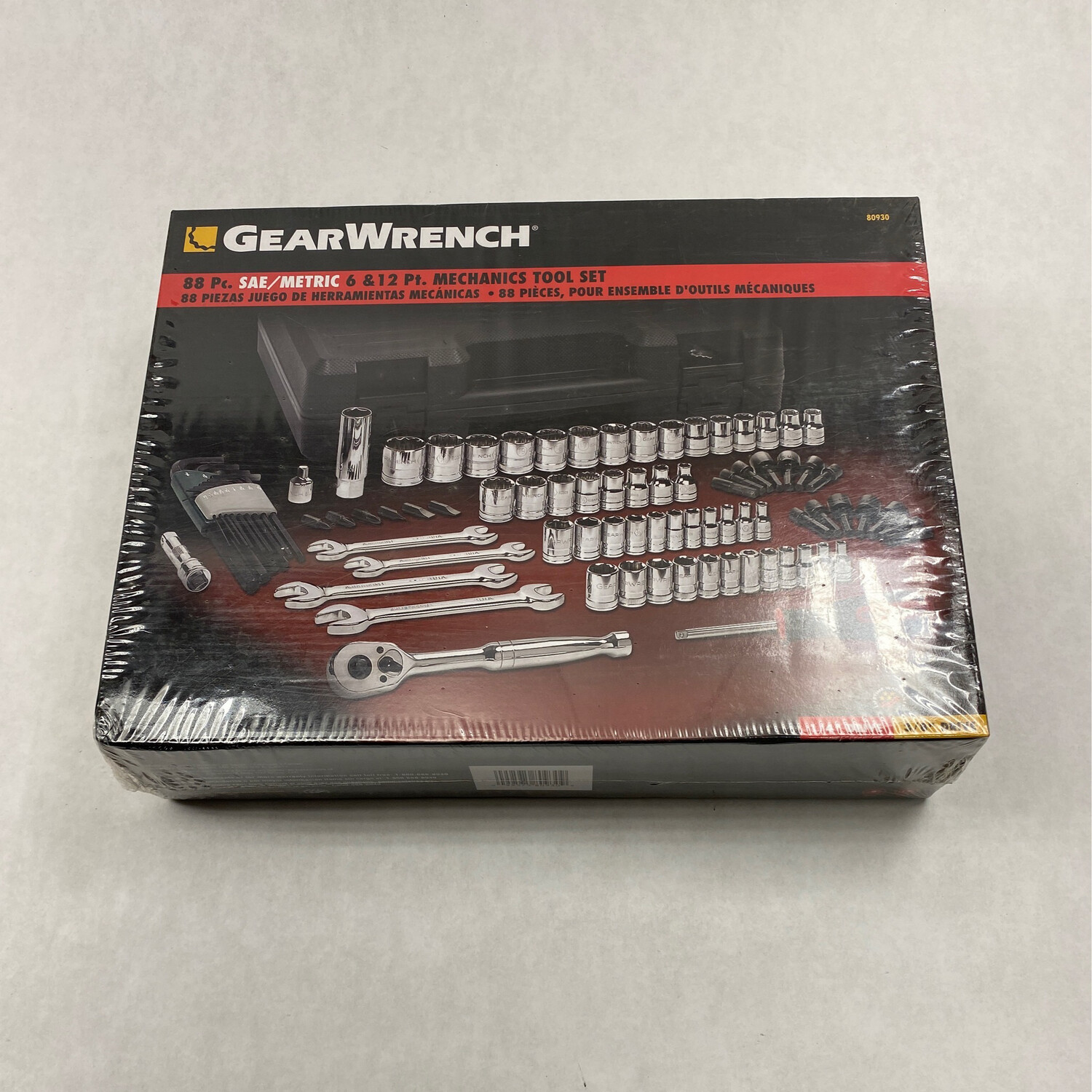 Gearwrench 88 Pc. 1/4” & 3/8” Drive SAE/Metric 6 & 12 Point Mechanical Tool Set, 80930