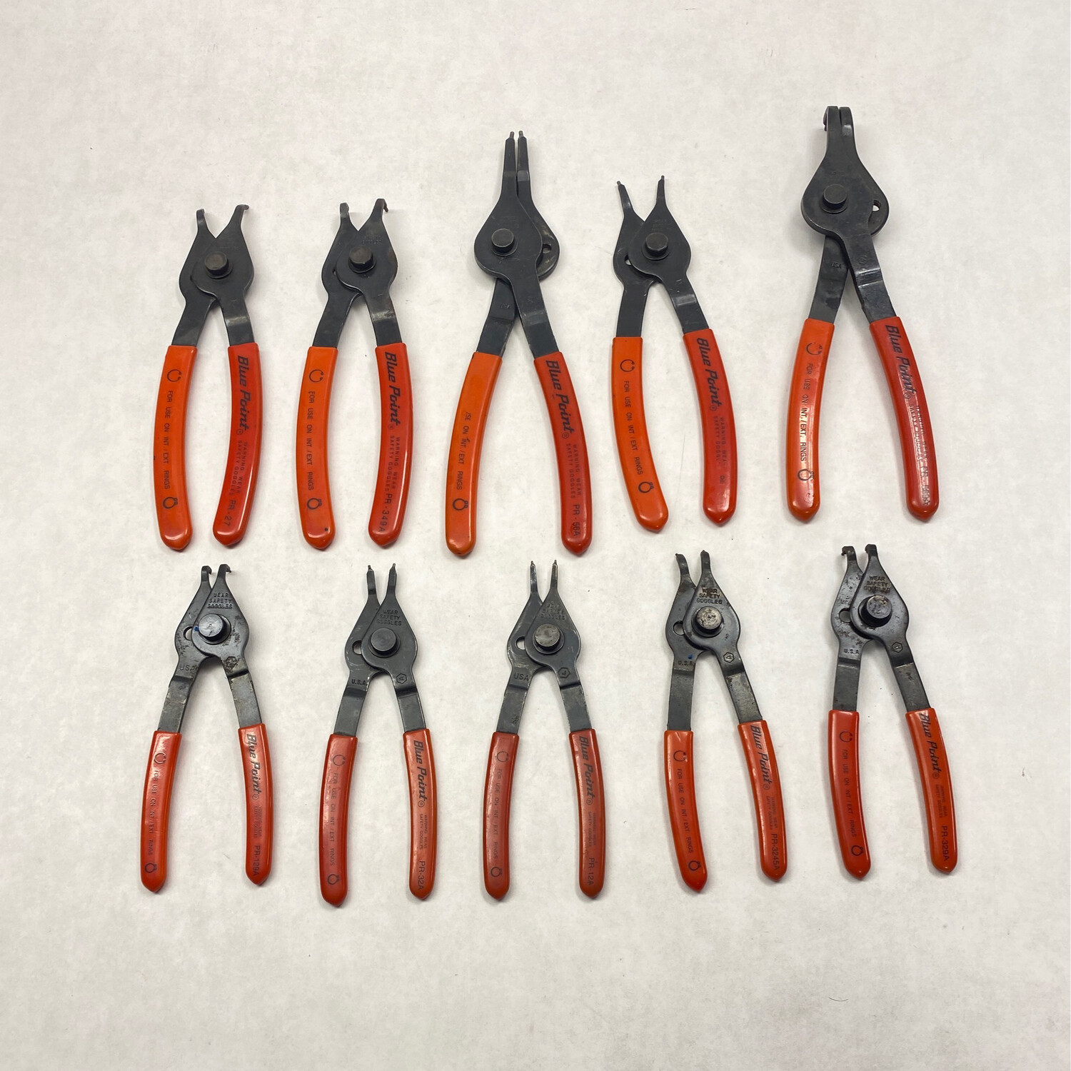 Blue Point 10 Pc. Snap Ring Plier Set Shop Tool Swapper