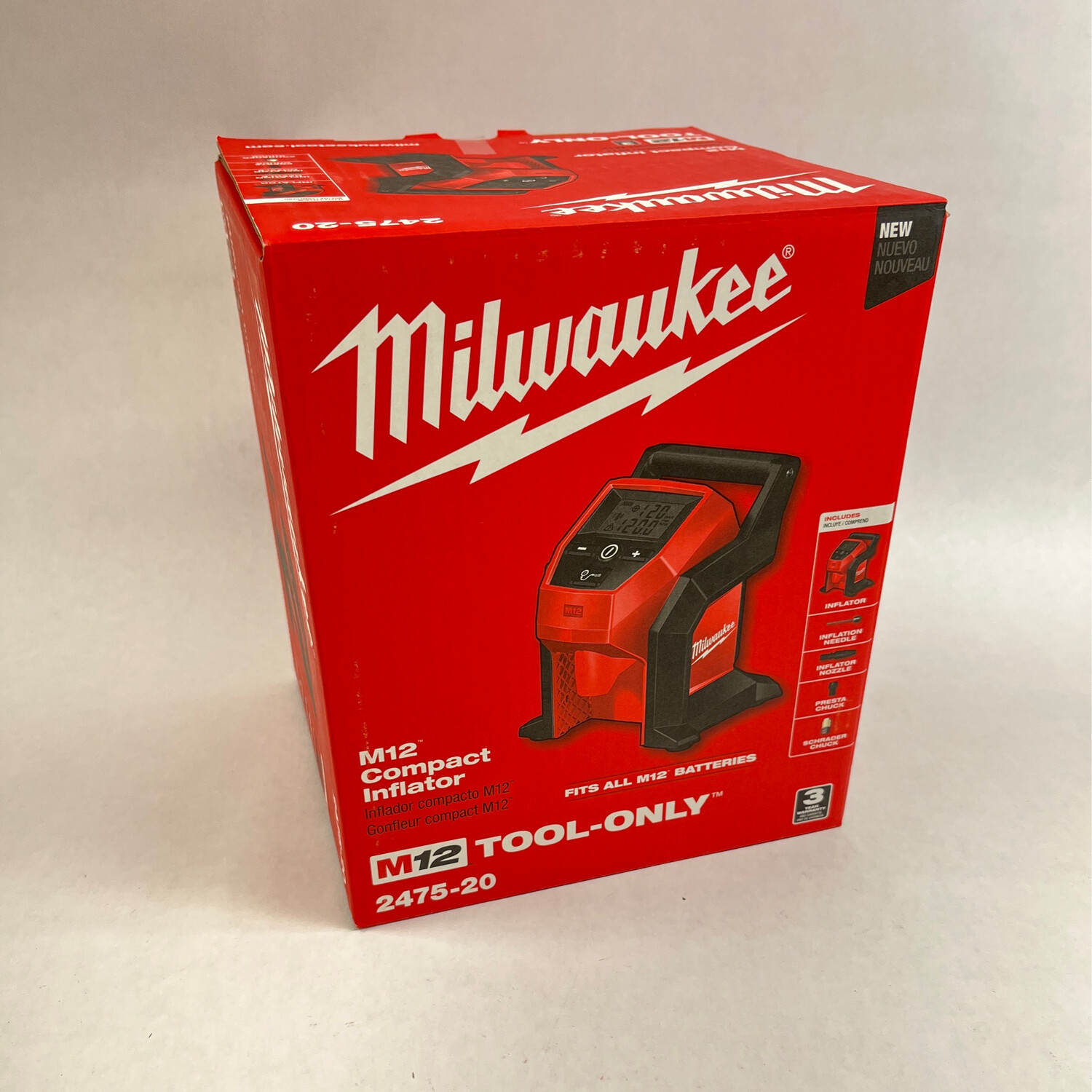 Milwaukee M12 Compact Inflator, 2475-20