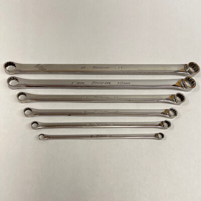 Snap On 6 Pc. Metric 12-Point Flank Drive High-Performance 15° Offset Box Wrench Set (8–20 mm) XDHM606