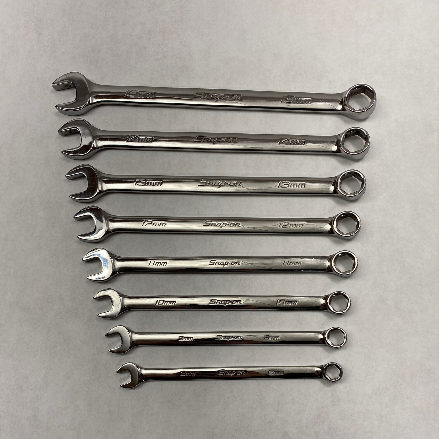 Snap On 8 Pc 6 Point Metric Flank Drive Combination Wrench Set(815mm