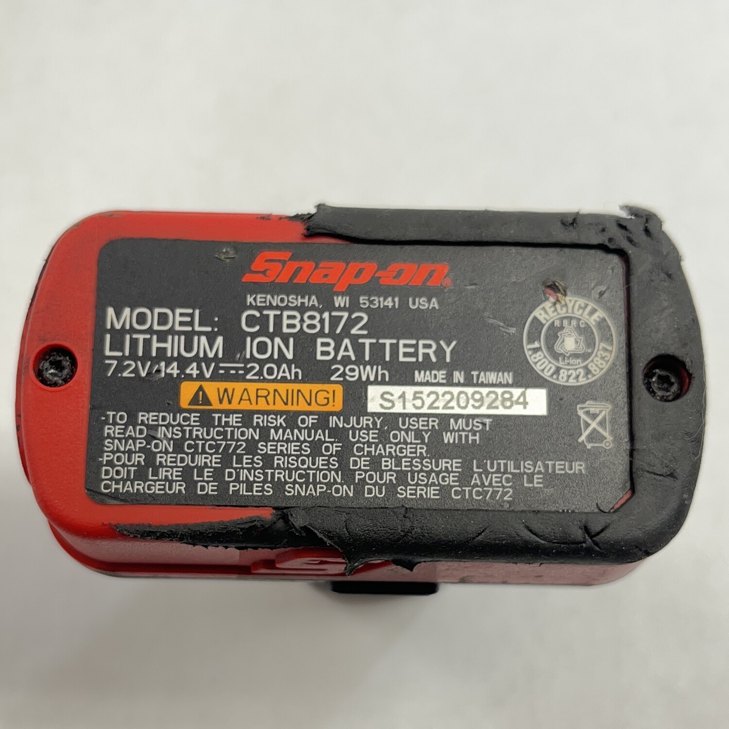Snap On 14.4v Red Lithium Battery CTB8172