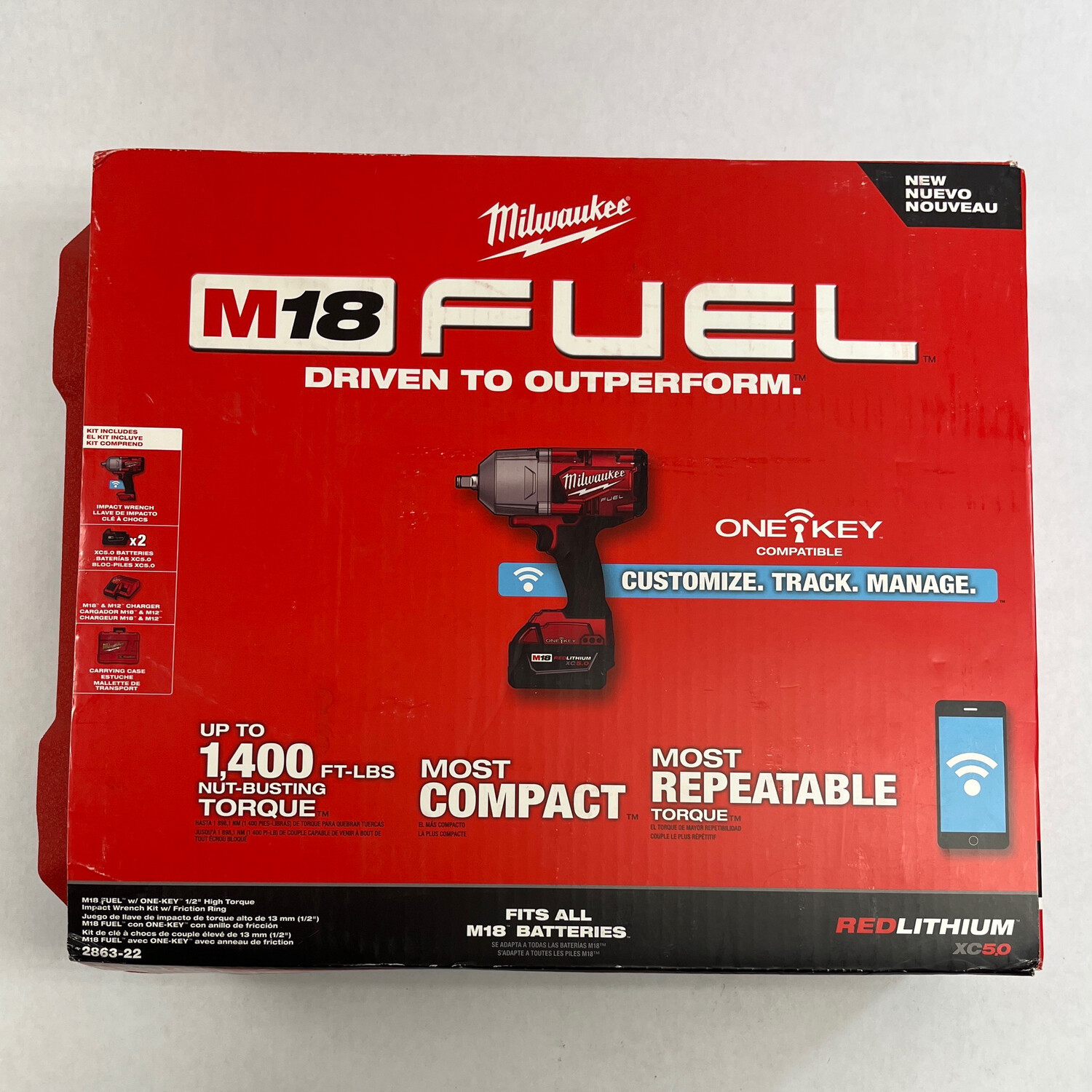Milwaukee M18 FUEL w/ ONEKEY High Torque Impact Wrench 1/2" Friction