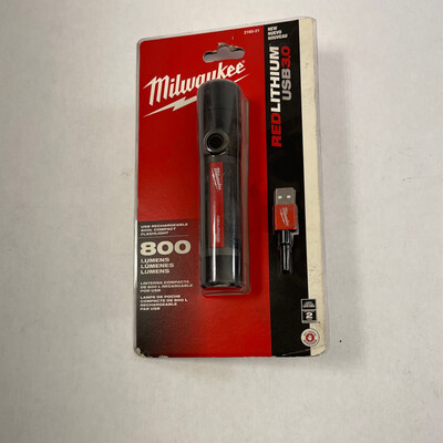 Milwaukee 800 Lumens LED USB Rechargeable HP Fixed Focus Flashlight, 2160-21