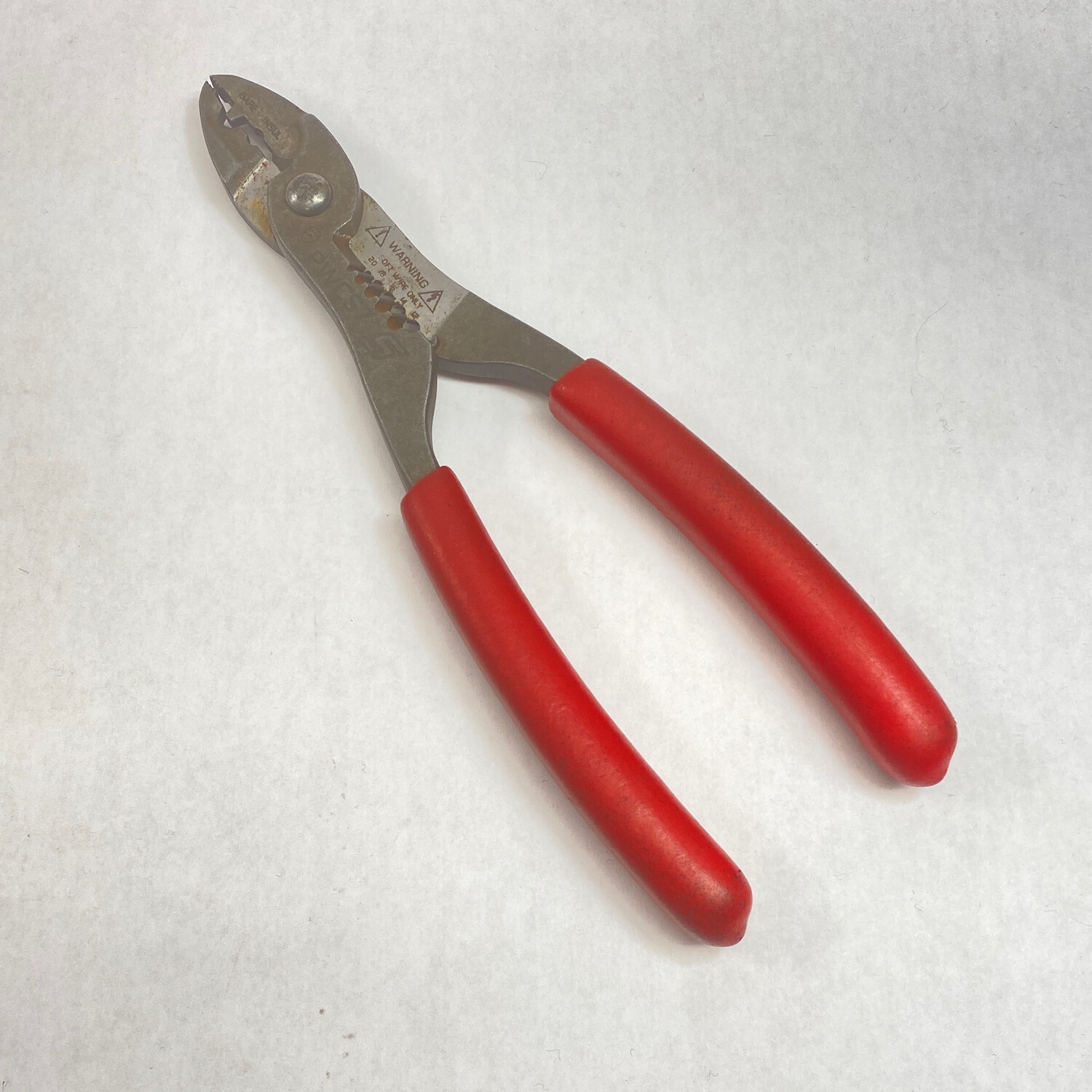 Snap On 7" Wire Stripper/Cutter/Crimper (Red) Shop Tool Swapper
