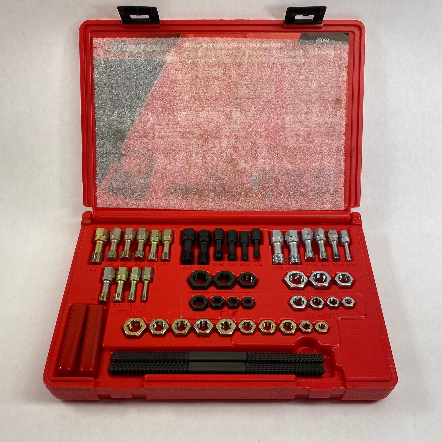 Snap On 48pc Master Rethreading Tap and Die Set, RTD48 Shop Tool