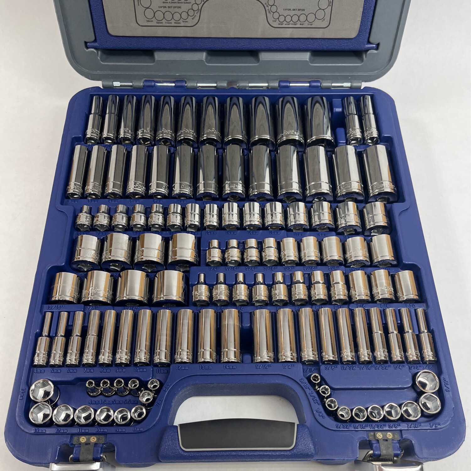 Blue Point 155 Pc. Combination Drive SAE Metric General Service Set BLPGSSC155 Shop Tool Swapper