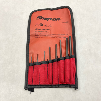 Snap On 8 Pc Roll Pin Punch Set, PPR708BK