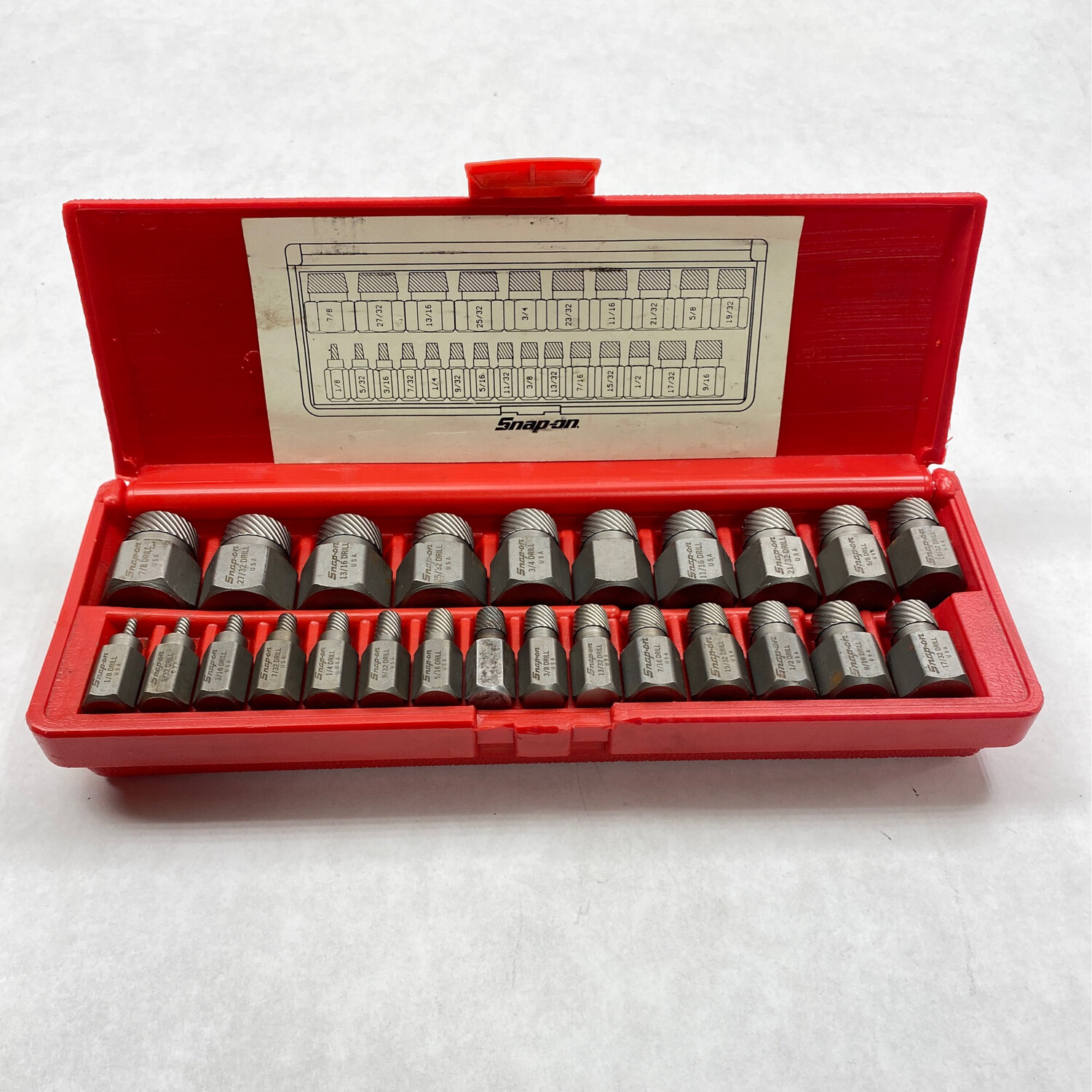 Snap On 25 Pc. Multispline Screw Extractor Set, REX25A Shop Tool