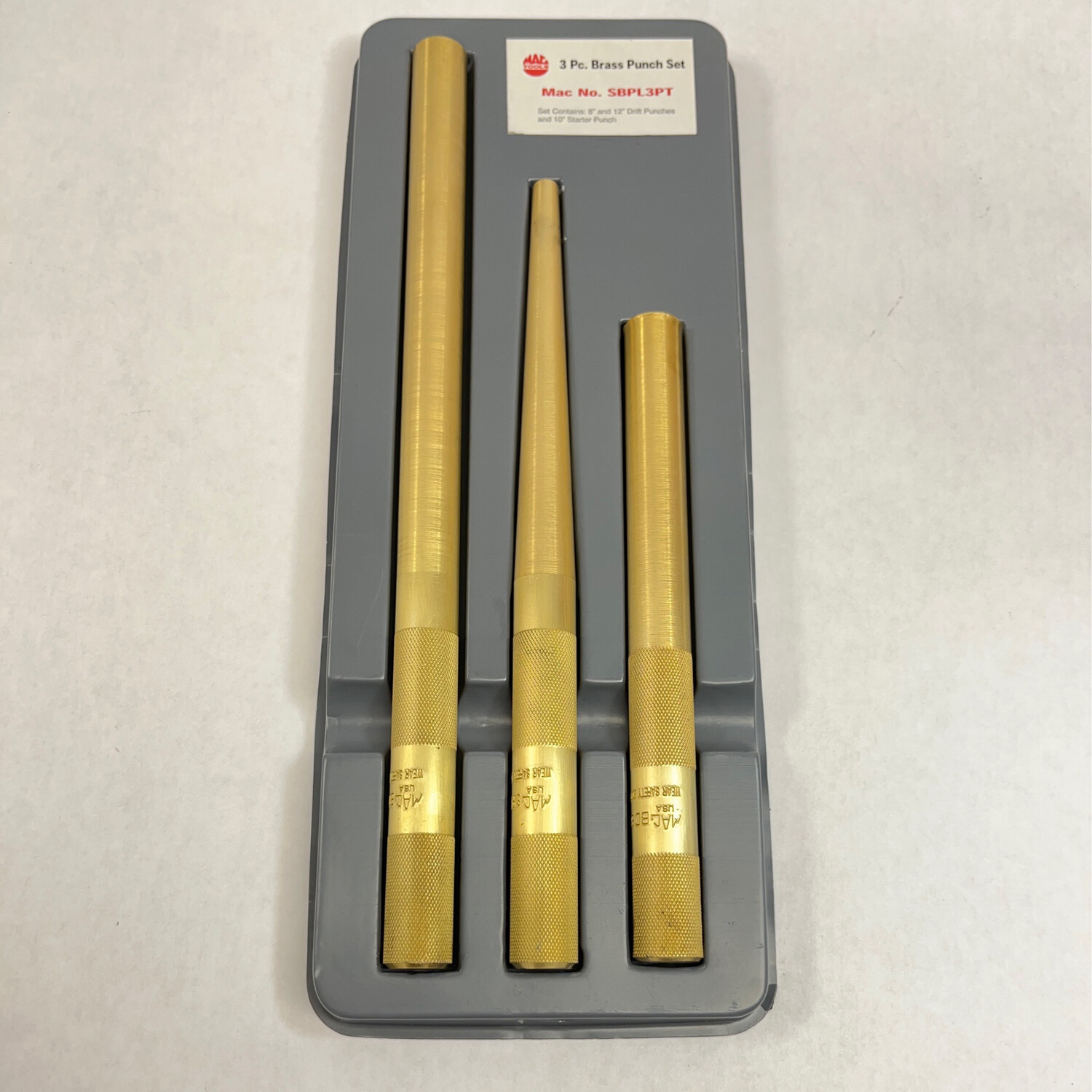 Mac Tools 3 Pc. Brass Punch Set, SBPL3PT