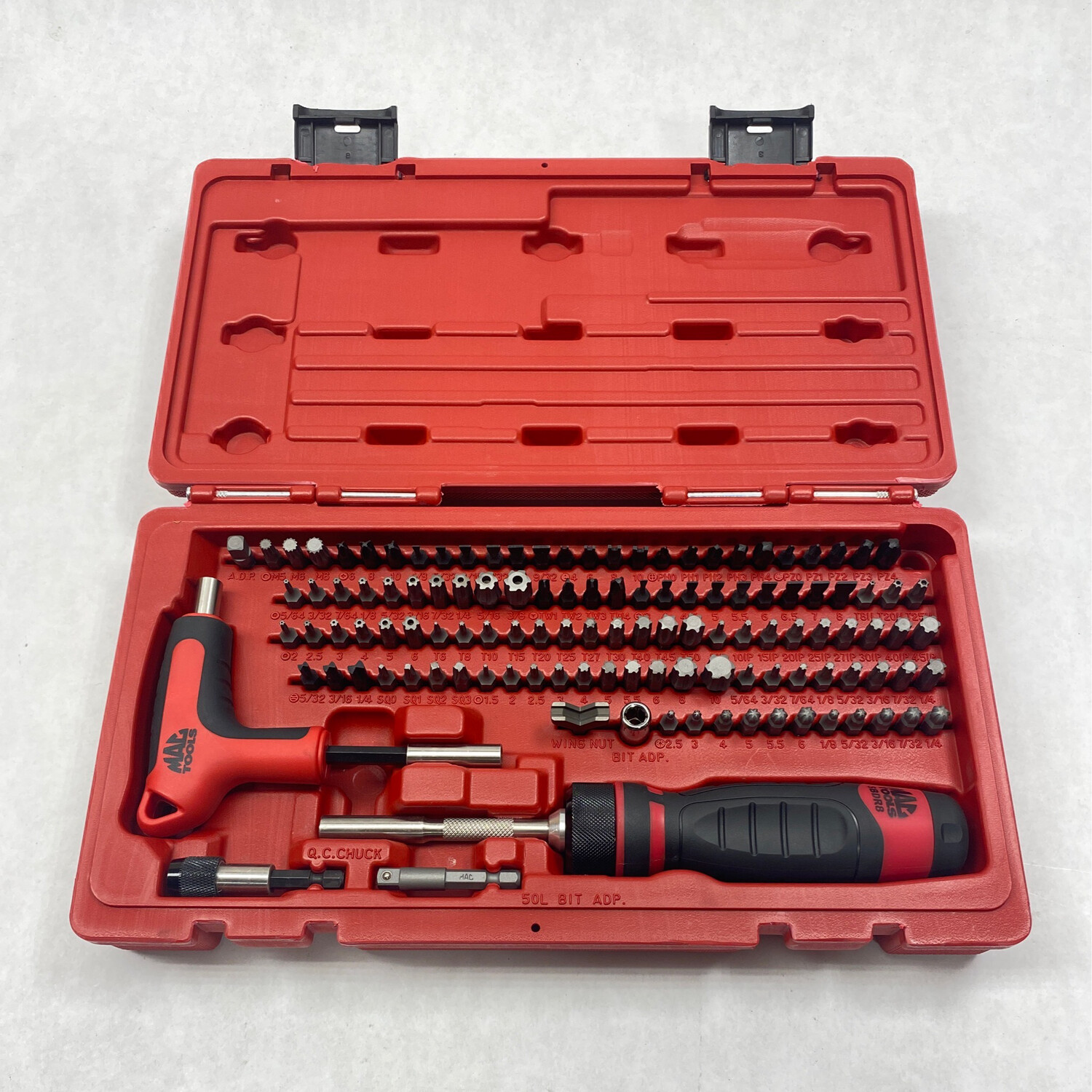 Mac Tools 121 Pc. RBRT Multi Bit Set SBDR121RBRT Shop Tool Swapper