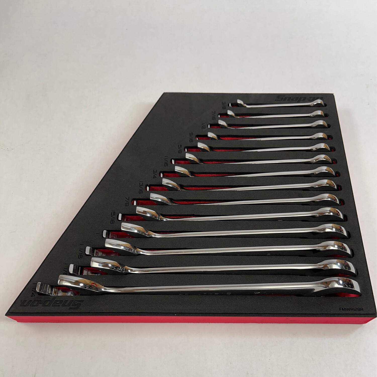 Snap On 14 Pc. SAE Flank Drive Plus FourWay Angle Head OpenEnd Wrench Foam Set (3/811/8" and