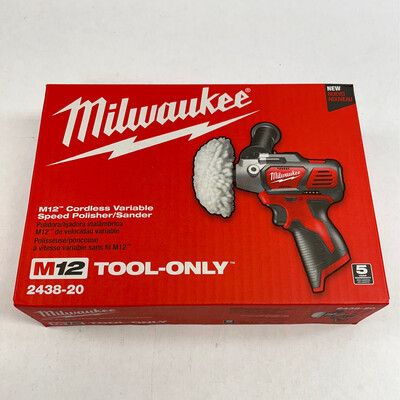 Milwaukee M12 Cordless Variable Speed Polish/Sander, 2438-20