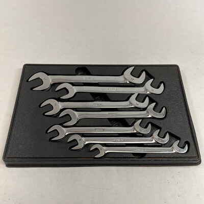 Snap On 7 Pc. Metric 30°/ 60° Four-Way Angle Open-End Wrench Set (10-15 and 17 mm) VSM807B