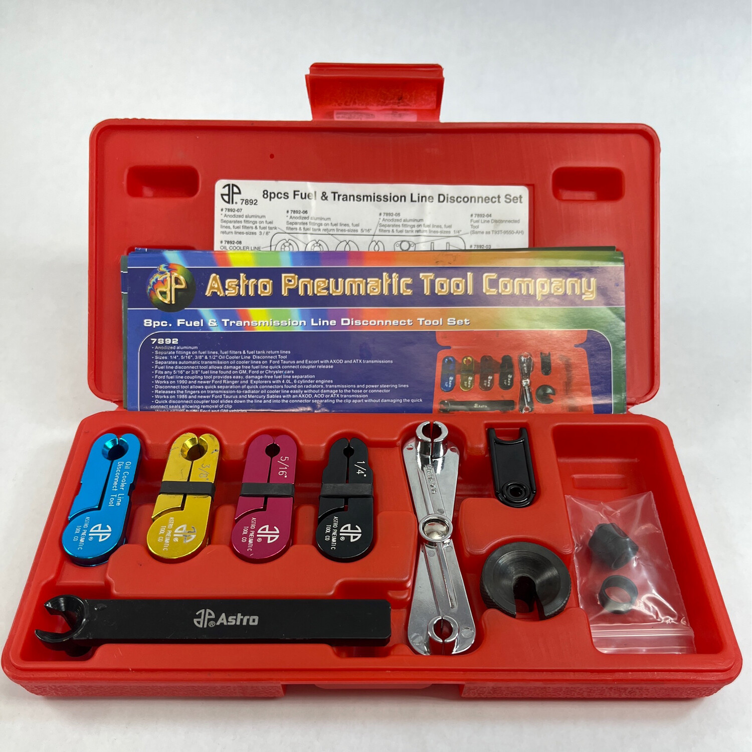 Astro Pneumatic 8 Pc. Fuel & Transmission Line Disconnect Tool Set, 7892