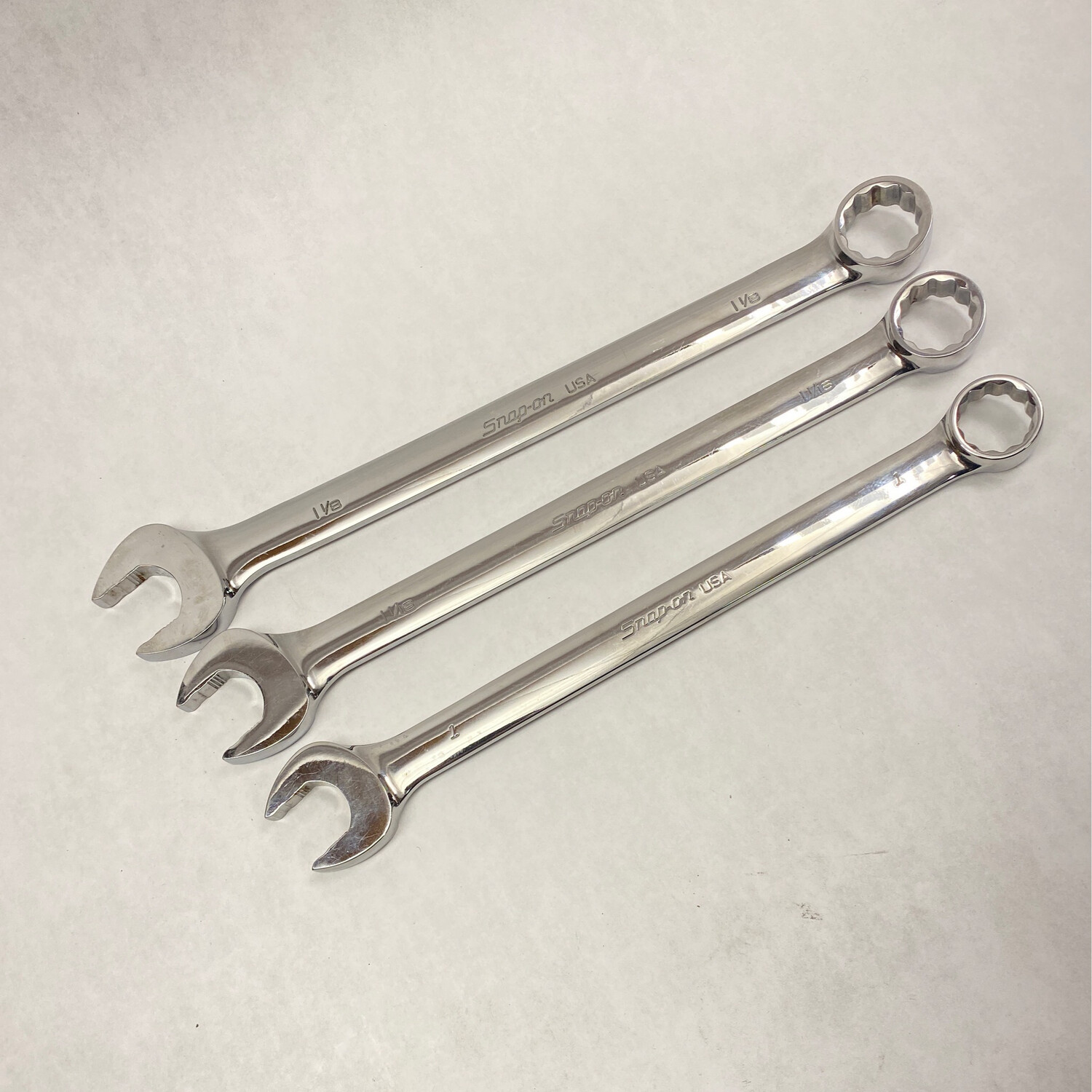 Snap on 3 Pc. 12 Pt SAE Flank Drive Plus Combination Wrench Set, SOEX704