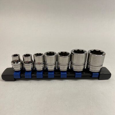 Snap On 7 Pc. 3/8” Drive 8-Point Double Square Socket Set (1/4”—5/8”)