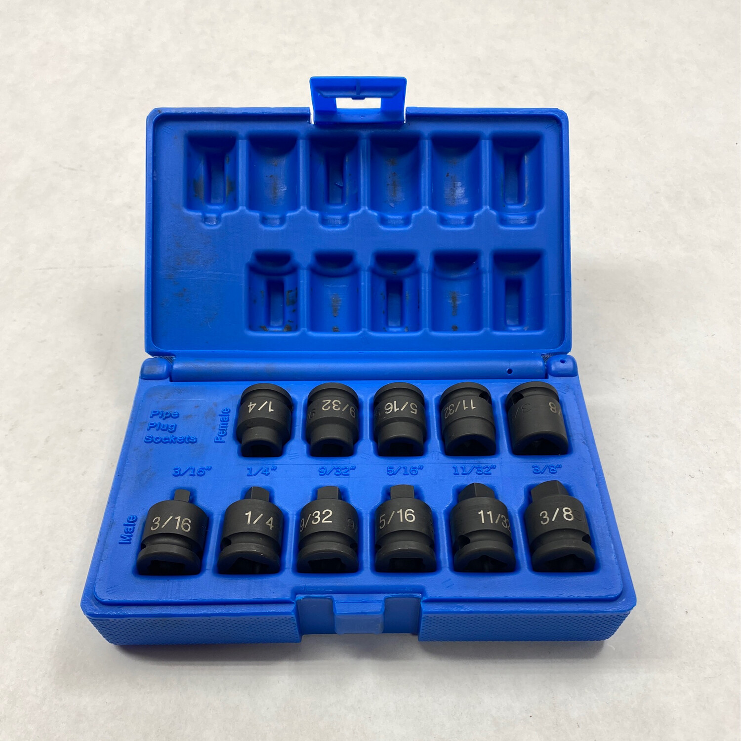 Grey Pneumatic 11 Pc. 3/8” Drive Pipe Plug Impact Socket Set, 1211P