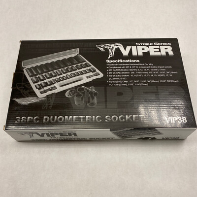 Viper Strike Series 38 Pc. Duometric Socket Set, VIP38