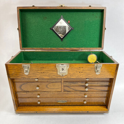 Antique H. Gerstner & Sons Machinist Tool Box, Model - 041C + Contents