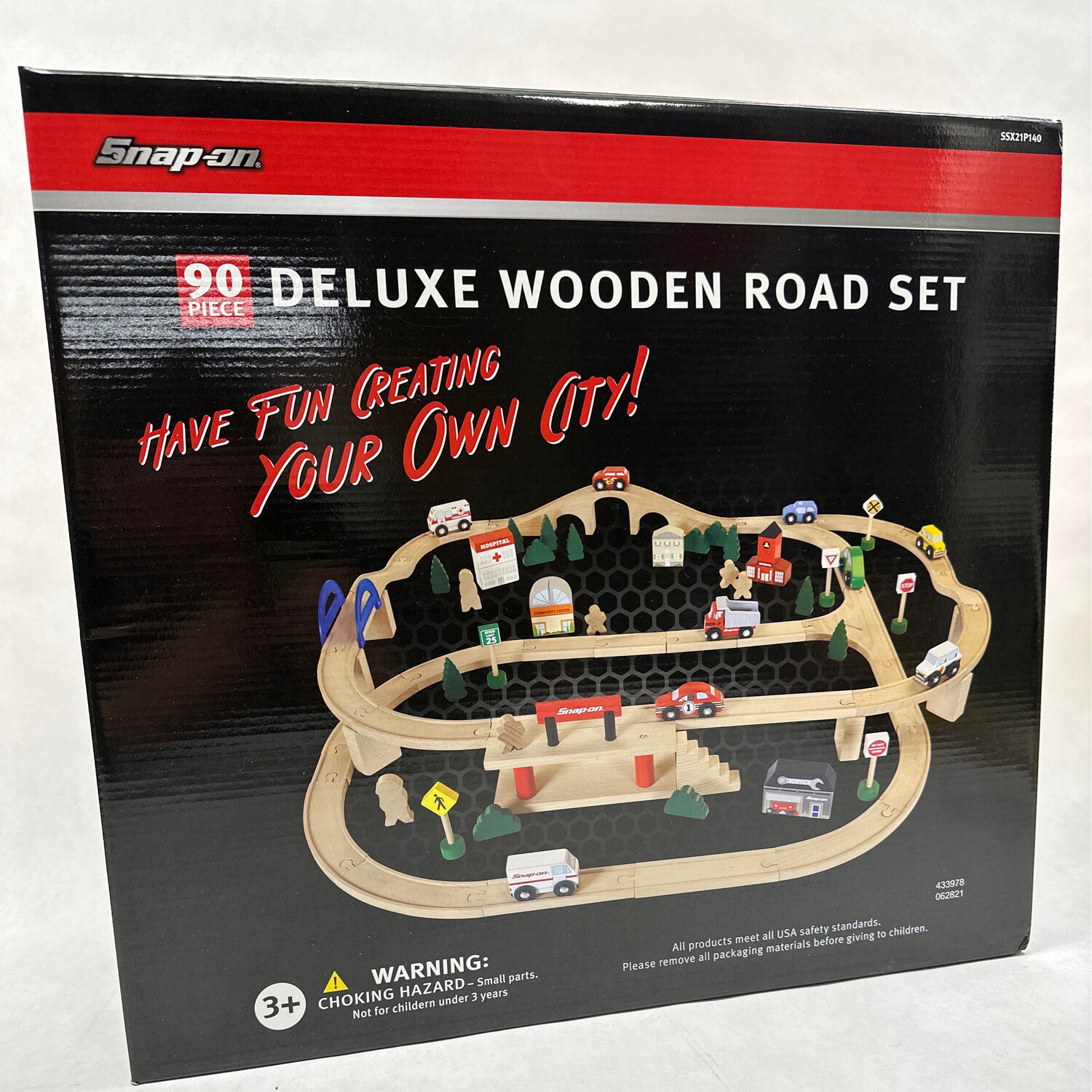 Snap On 90pc Deluxe Wooden Road Set