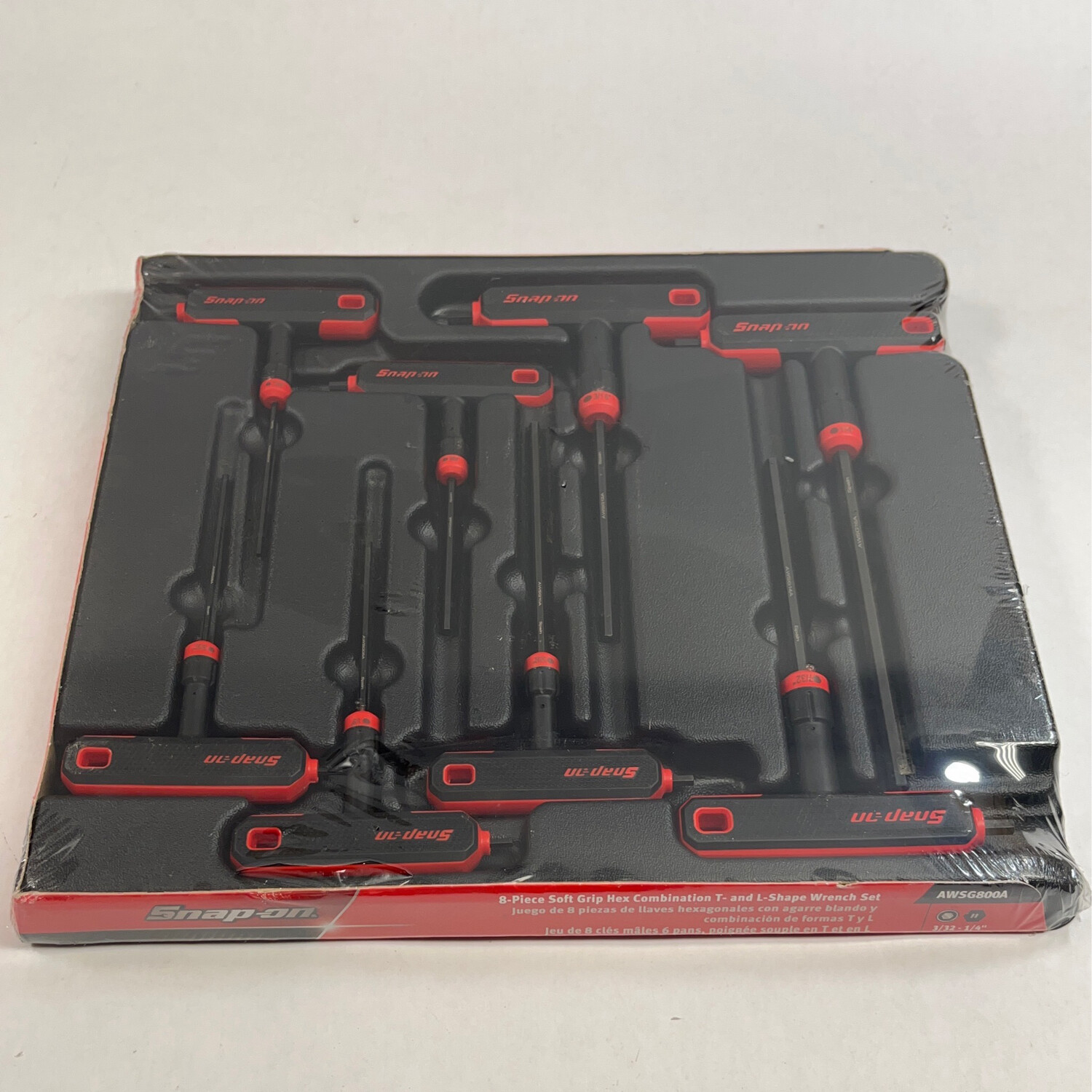 Snap On 8 Pc. SAE T-Shaped/ L-Shaped Combination Hex Wrench Set (3/32-1/4