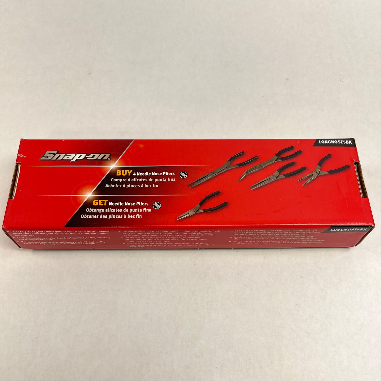 Snap On 5 Pc. Needle Nose Pliers, LONGNOSE5HV Shop Tool Swapper