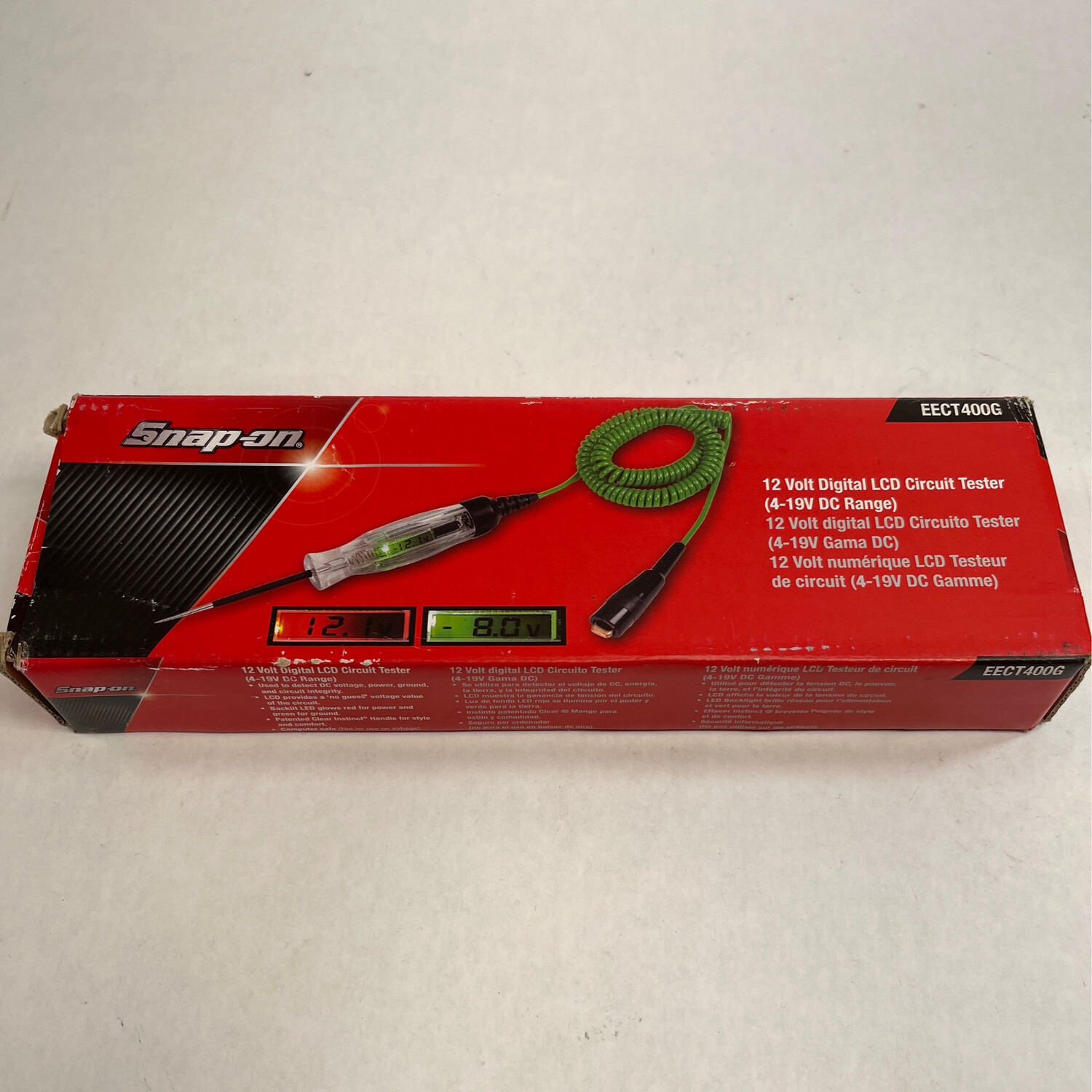 Snap On 12 V DC Digital Display Circuit Tester, EECT400G Shop Tool