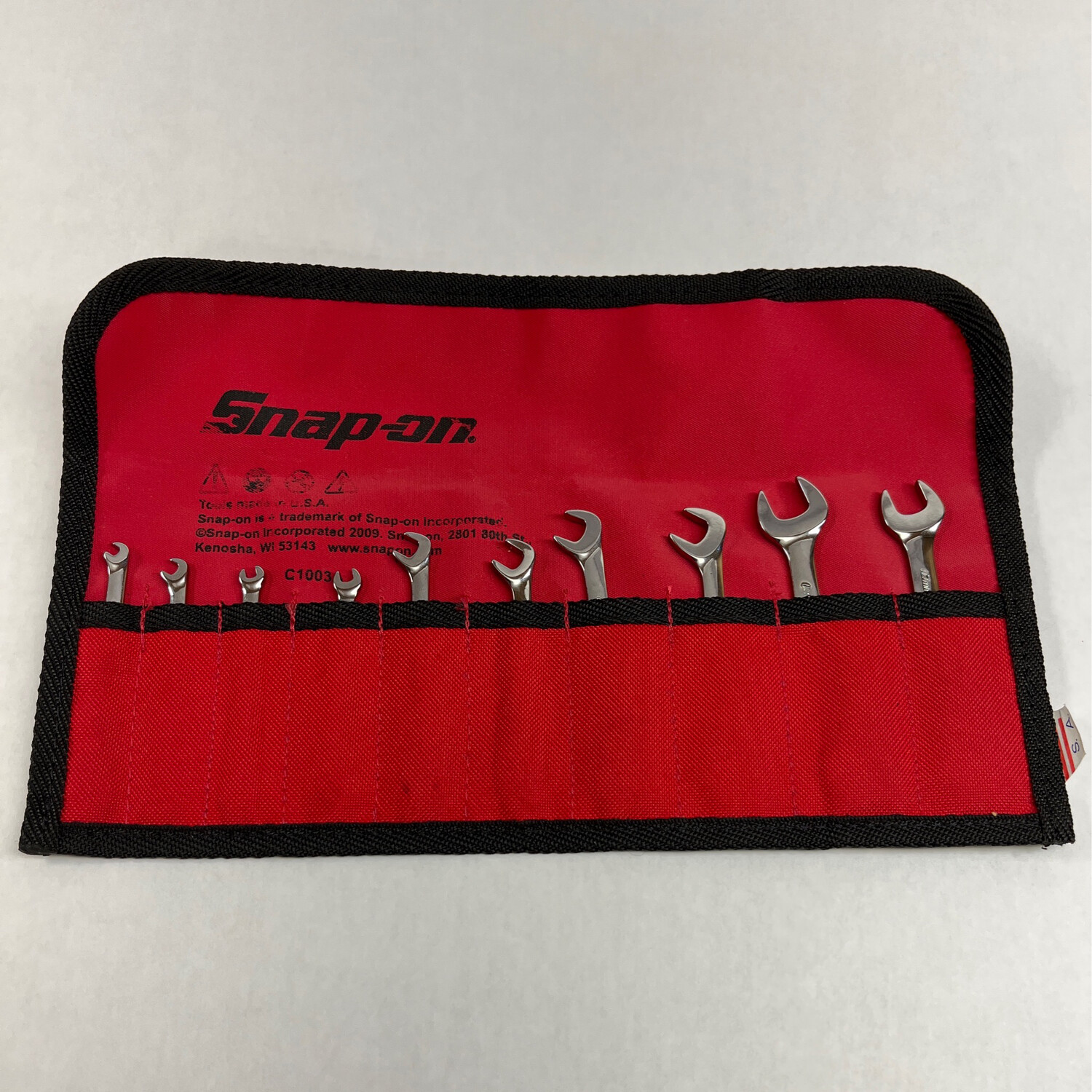 Snap On 10 Pc. Metric 15°/ 60° Offset OpenEnd Ignition Wrench Set (3.2