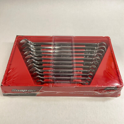 Snap On 11 Pc. 12-Point SAE Flank Drive Combination Wrench Set (3/8–1