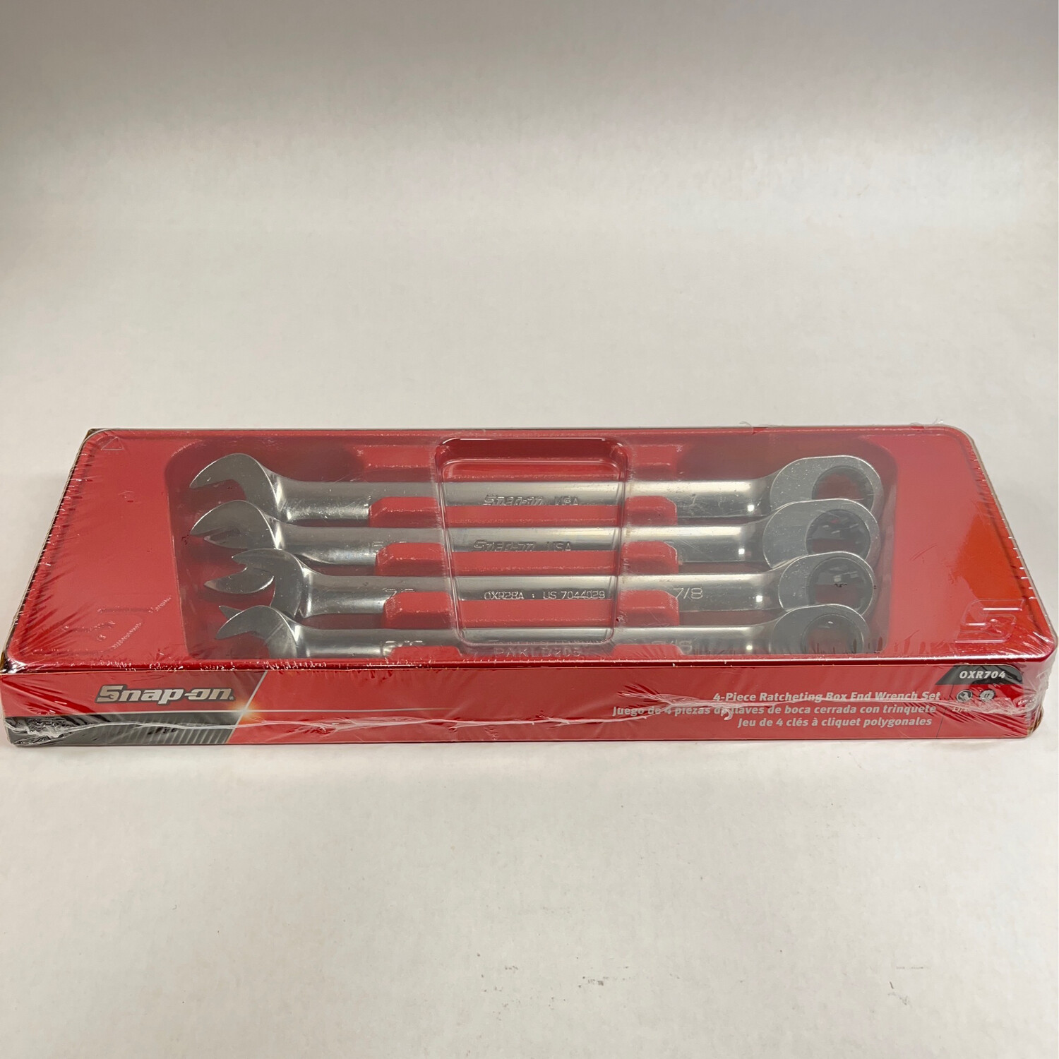 Snap On 4 Pc. 12-Point SAE Flank Drive Ratcheting Combination Wrench Set (13/16-1