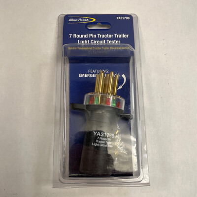 Blue Point 7 Round Pin Tractor Trailer Light Circuit Tester, YA3179B