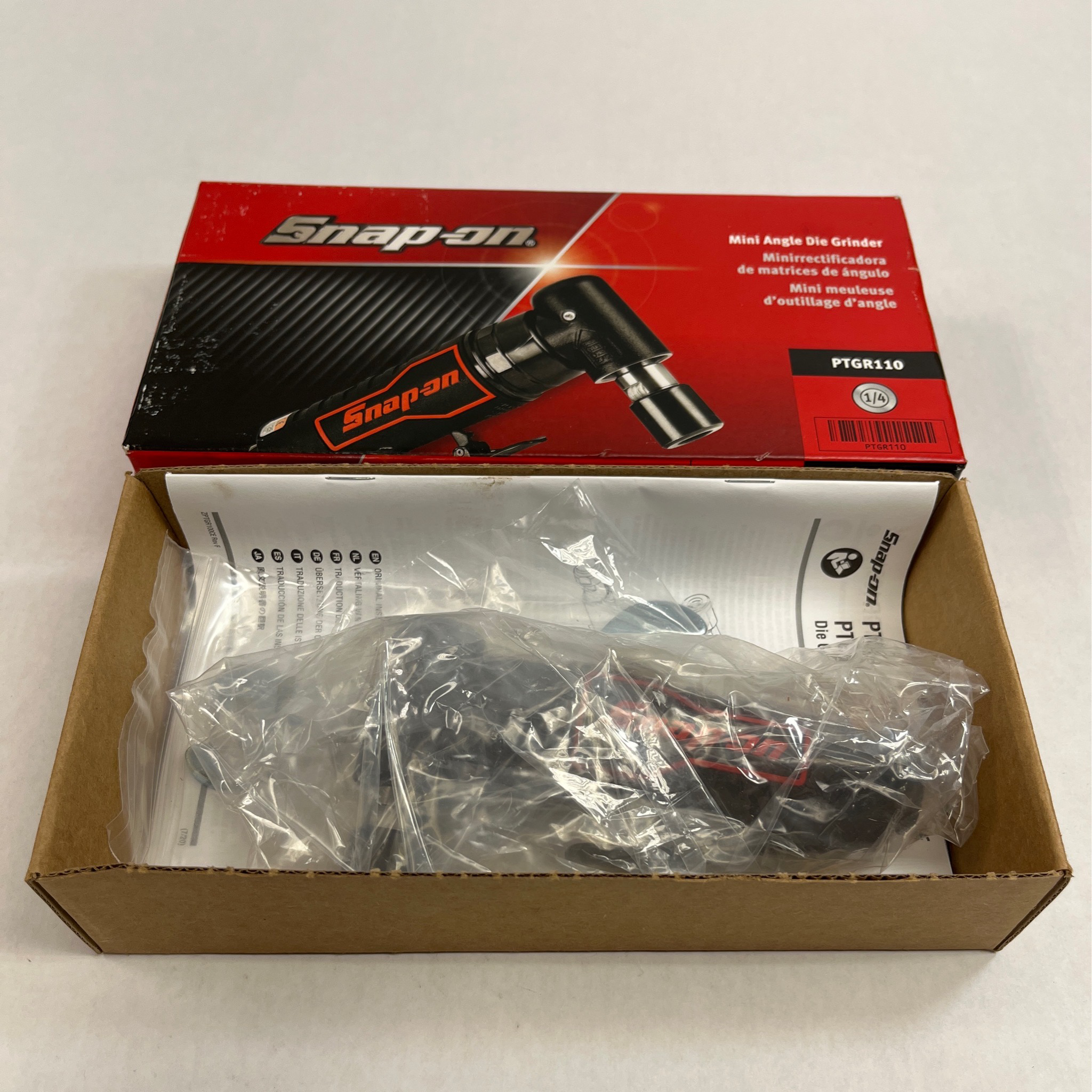 Snap On 1 3 HP Right Angle Mini Die Grinder PTGR110