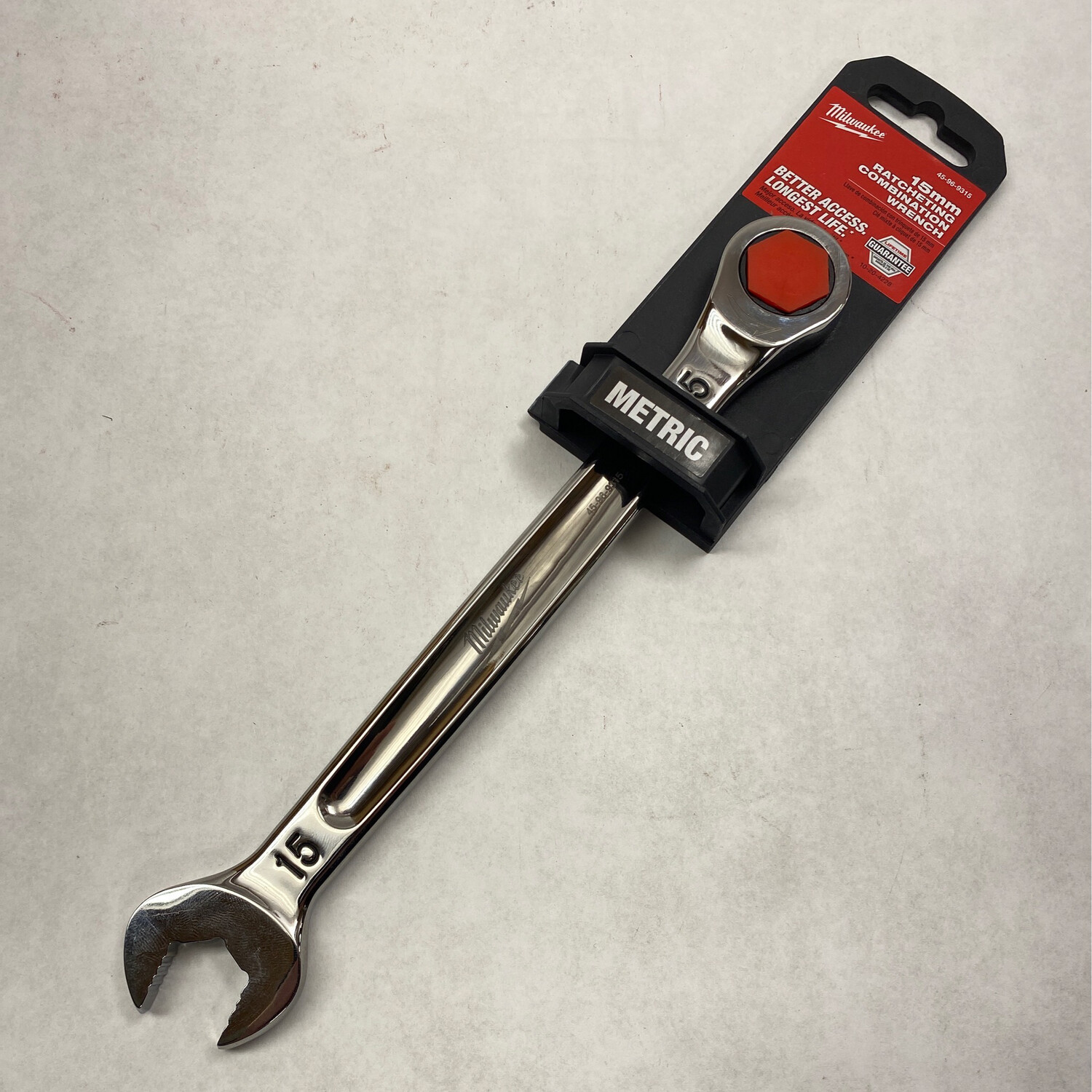 Milwaukee 15mm Ratcheting Combination Wrench, 45-96-9315