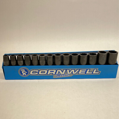Cornwell Tools 14 Pc. 1/2” Drive 12-Point Metric Deep Power Socket Set, STI3114LMSP