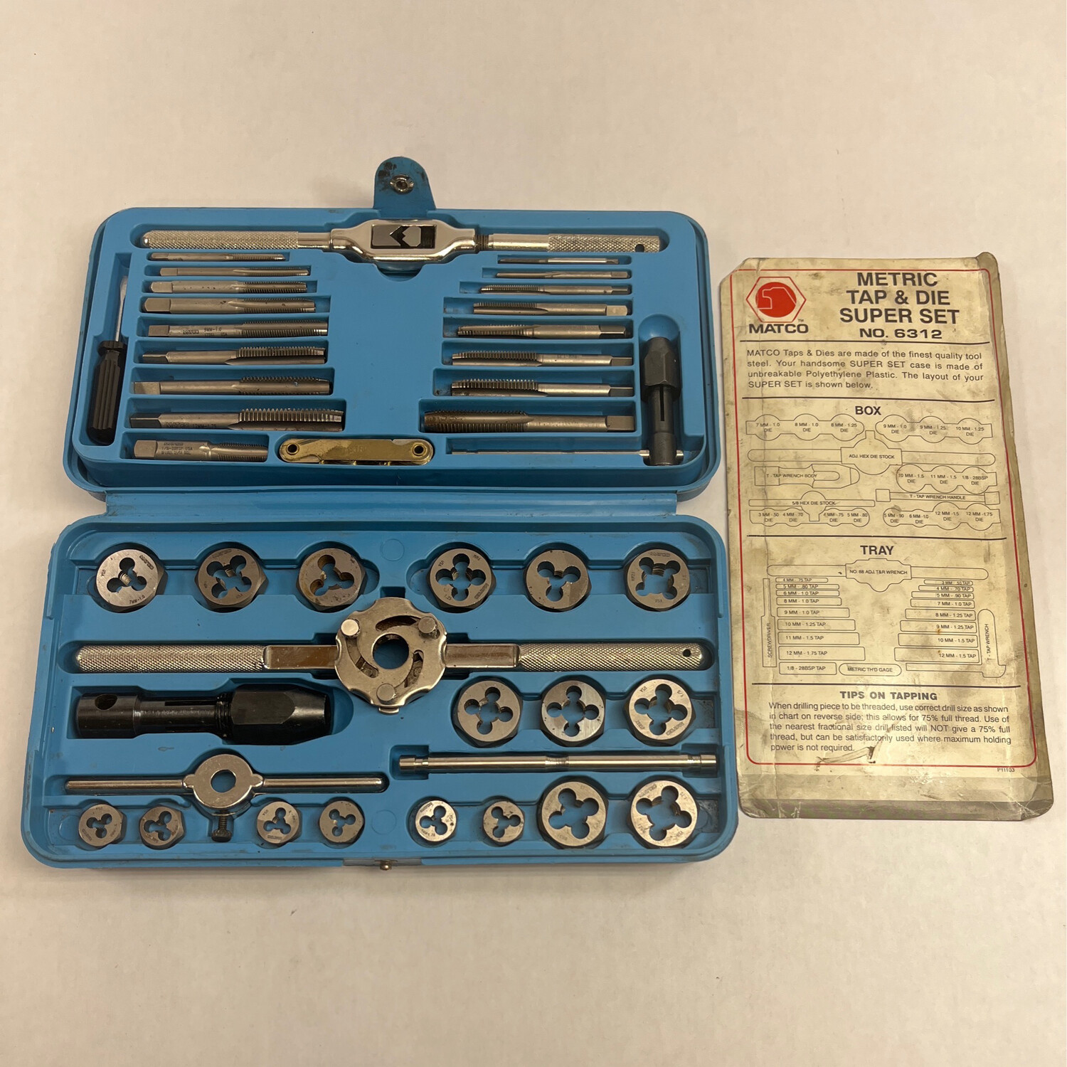 Matco Tools Metric Tap & Die Super Set, 6312 Shop Tool Swapper