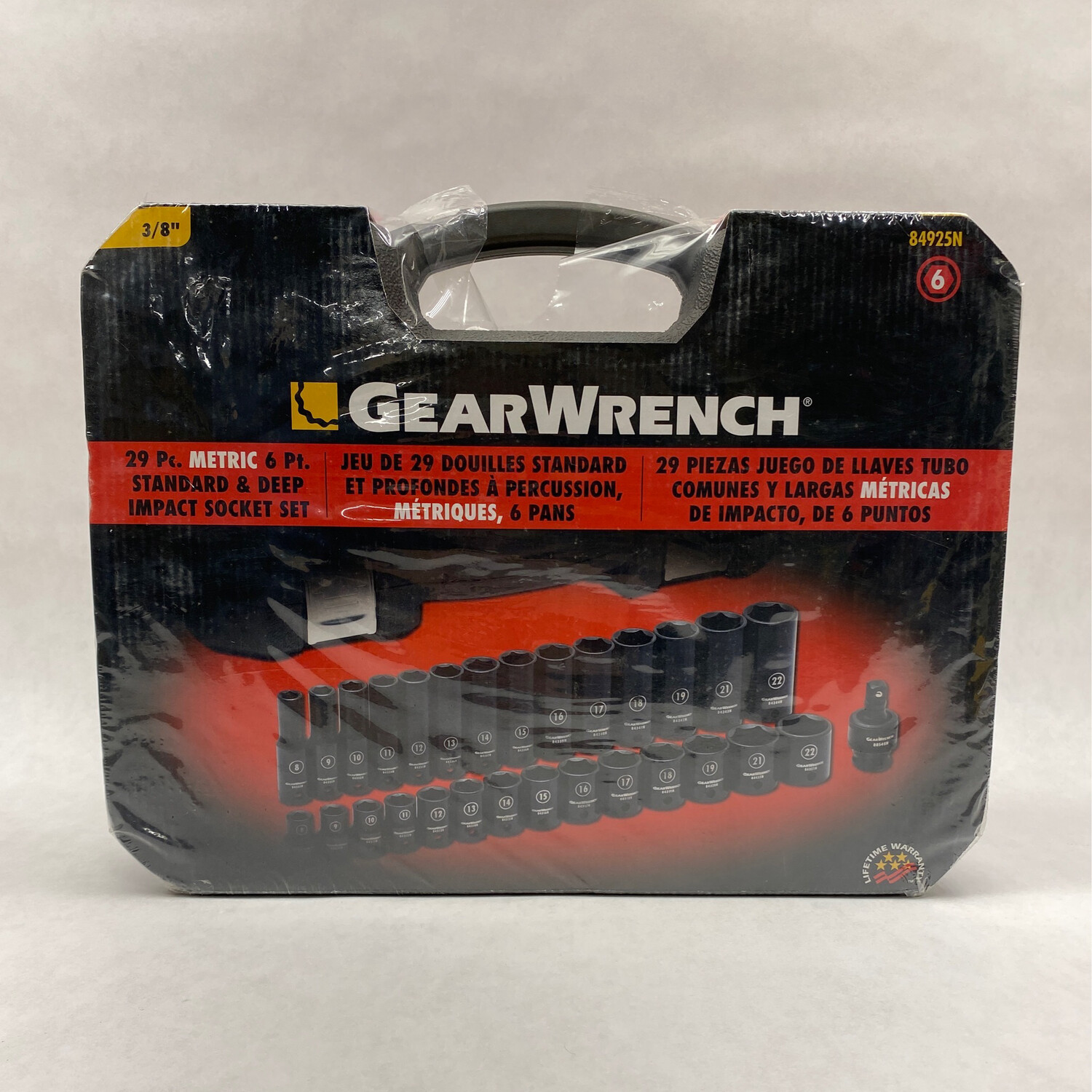 Gearwrench 29 Pc. 3/8" Drive 6 Point Standard & Deep Impact Metric Socket Set, 84925N