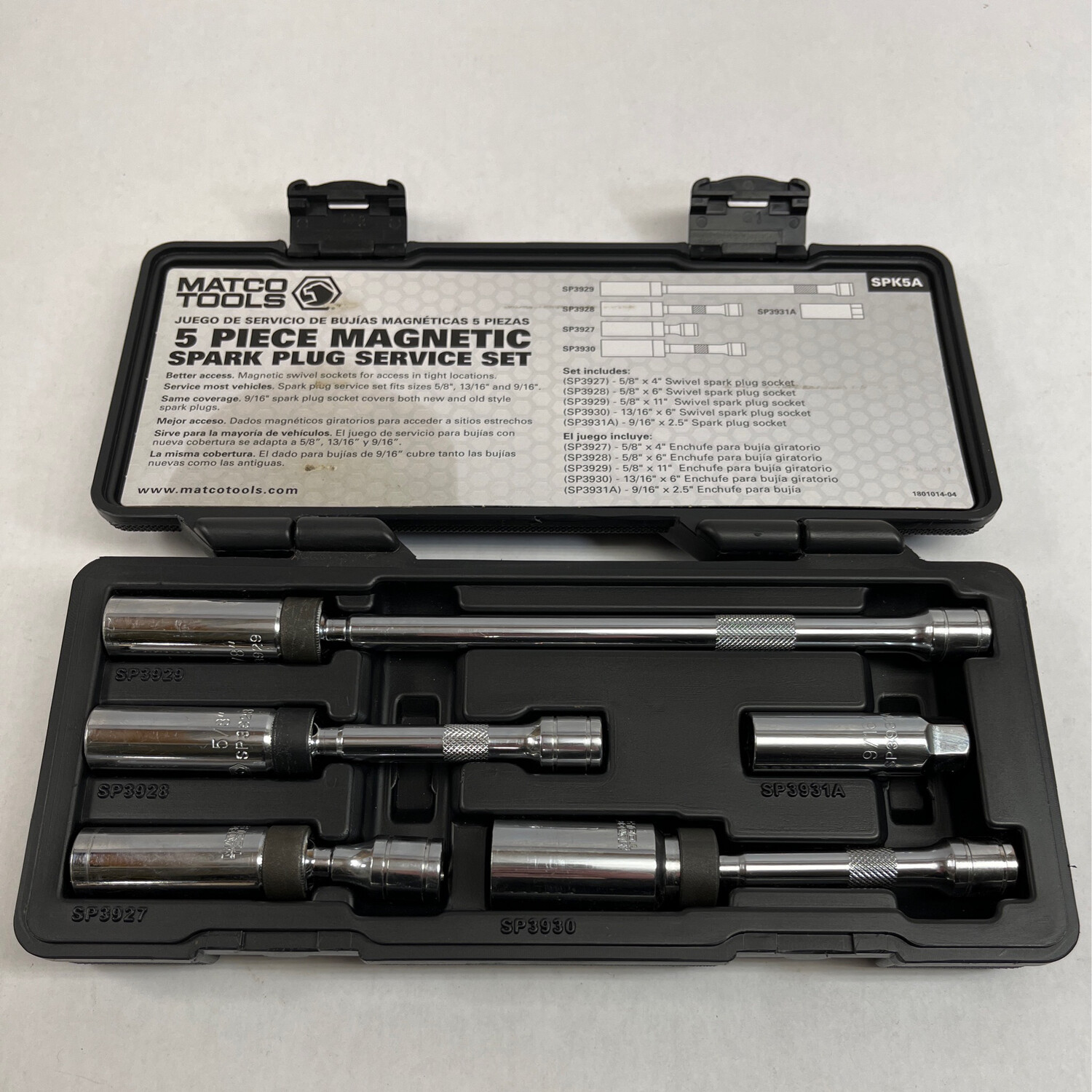 Matco magnetic spark sale plug socket set