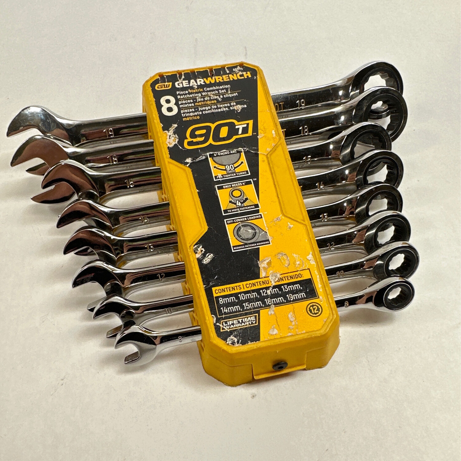 Gear Wrench 8pc Metric Combination Ratcheting Wrench Set, 86694