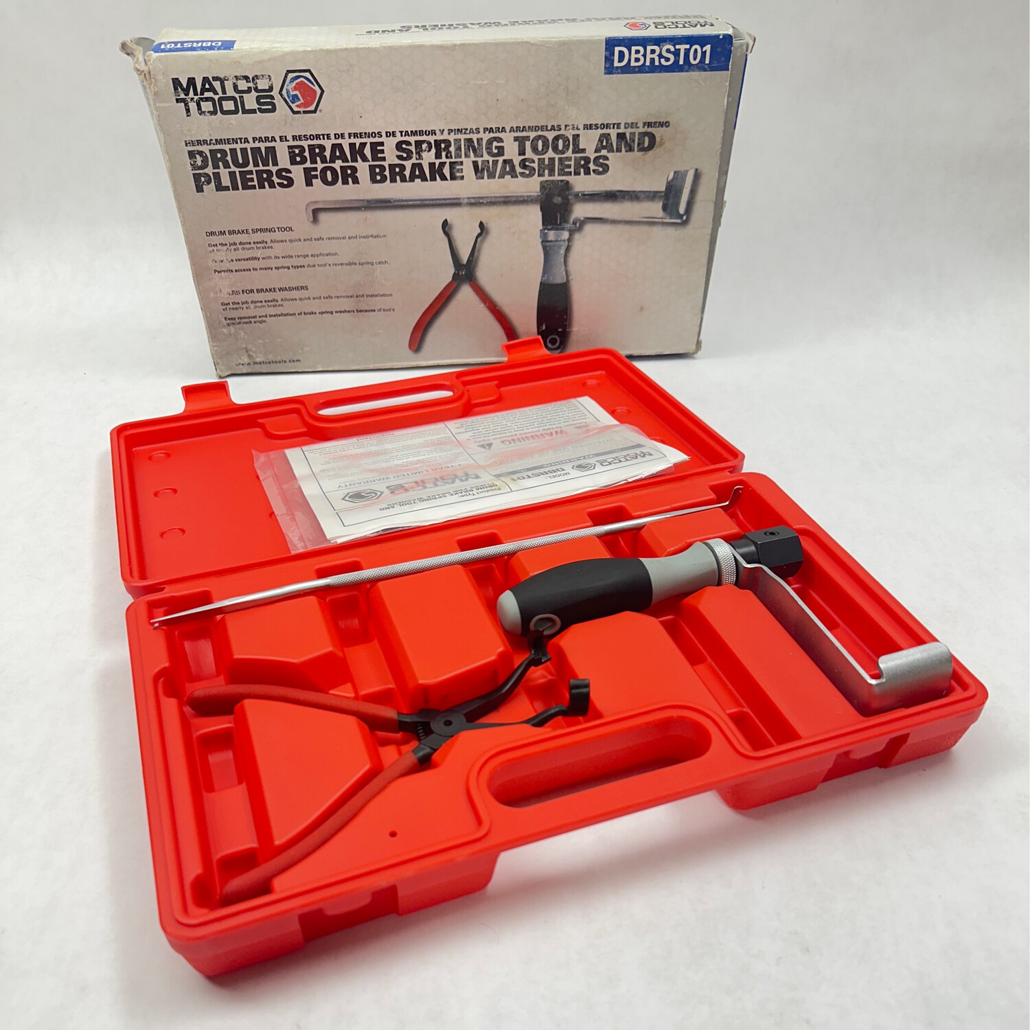 Matco Drum Brake Spring Tool And Pliers For Brake Washers, DBRST01