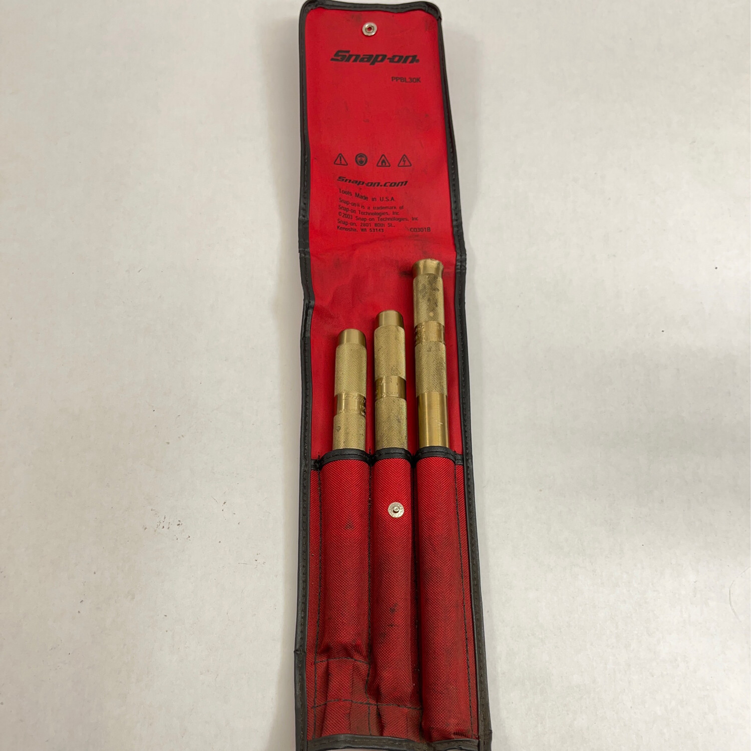 Snap On 3 Pc. Bronze Punch Set, PPBL30K Shop Tool Swapper