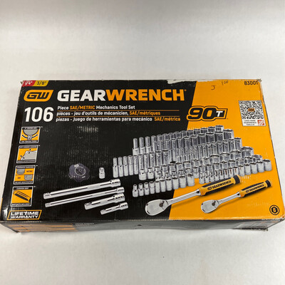 Gearwrench 106 Pc. SAE/Metric Mechanics Tool Set, 83001