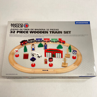 Matco Tools 32 Pc. Wooden Train Set, MTCWOODTRAIN