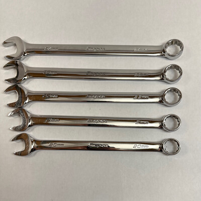 Snap On 5 pc 12-Point Metric Flank Drive® Combination Wrench Set (20–24 mm), OEXM705
