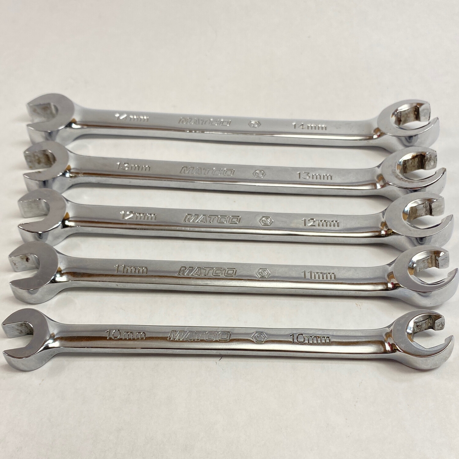 Matco Tools 5pc Metric Flare Nut Combination Wrench Set, SRFCM5TA
