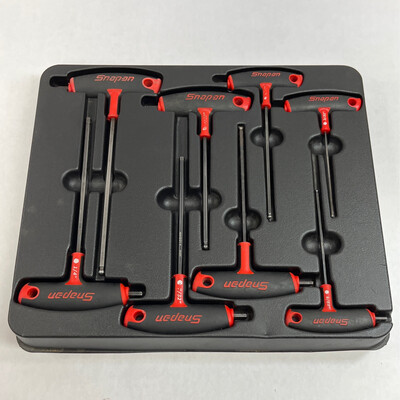 Snap On 8 Pc. SAE T-Shaped/ L-Shaped Combination Ball Hex Wrench Set (3/32-1/4