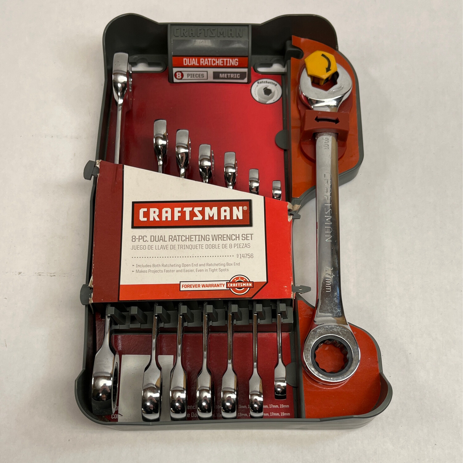Craftsman 8 Pc. Dual Ratcheting Wrench Set, 914756