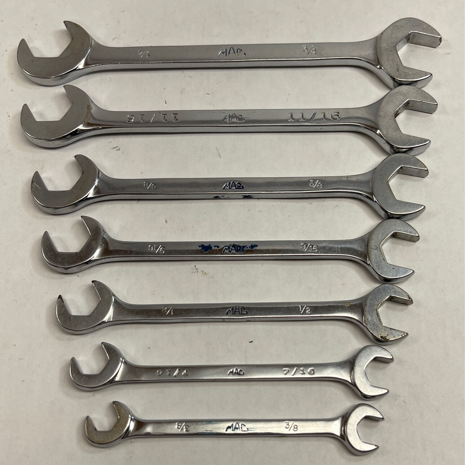 Mac Tools 7 Pc. SAE Angle Wrench Set (3/8”-3/4”)
