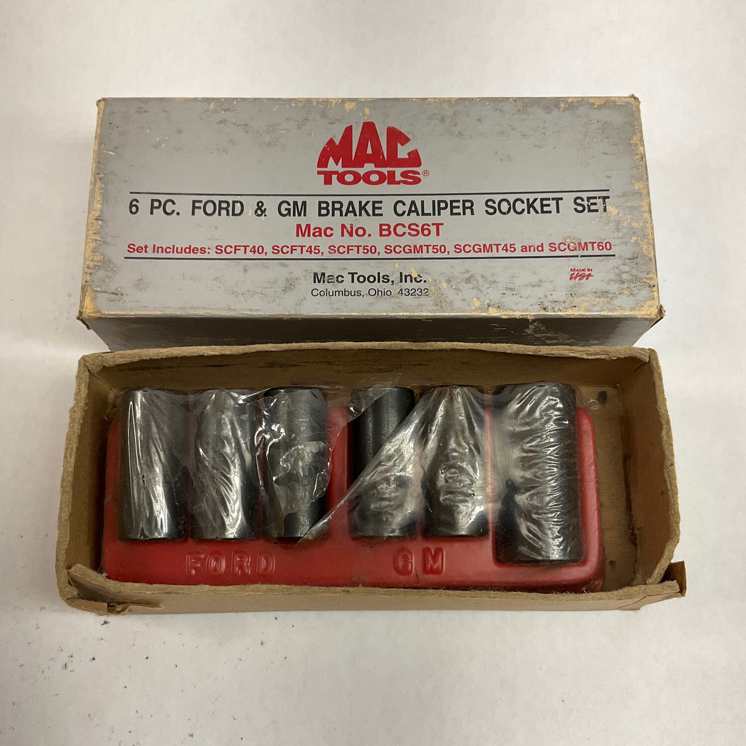 Mac Tools 6 Pc. Ford & GM Brake Caliper Socket Set, BCS6T