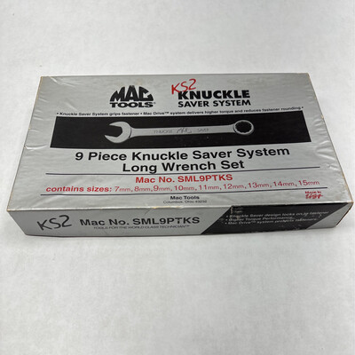 Mac Tools 9pc Metric Knuckle Saver System Long Wrench Set, SML9PTKS